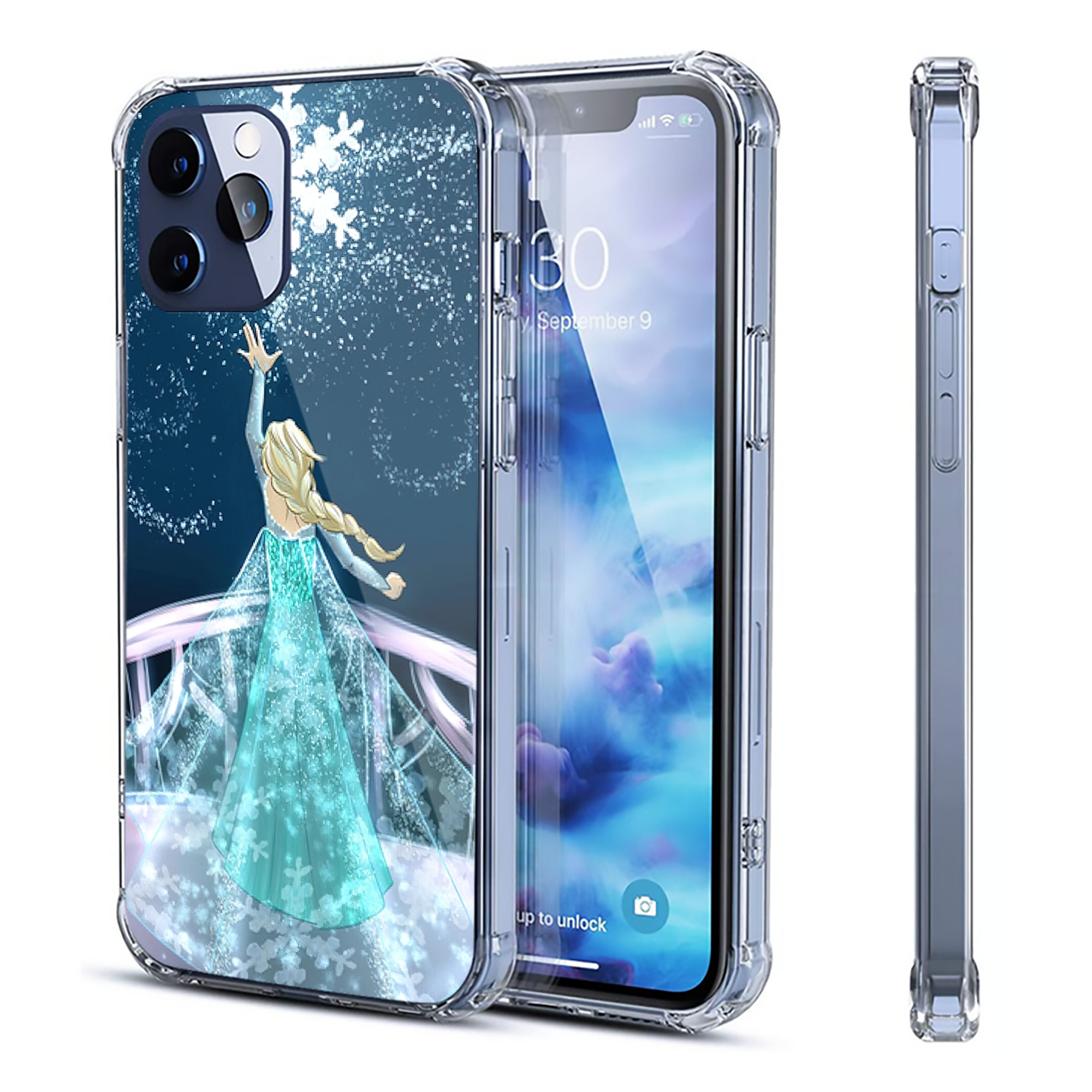 （画像用） アナと雪の女王 アンナ エルサ Frozen Anna Elsa 【iPhone 12シリーズ対応】透明スマホケース（クリアソフトケース）